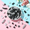 100Pcs 10 Styles Opaque Spray Painted Acrylic Beads MACR-YW0003-09-4