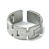 304 Stainless Steel Open Cuff Ring RJEW-L110-023P-2