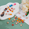 DICOSMETIC 80Pcs 2 Bags Rondelle Food Grade Eco-Friendly Silicone Focal Beads SIL-DC0001-39B-4