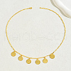 Fashionable Vintage Brass Coin Tassel Pendant Necklaces for Women YL5413-2