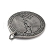 304 Stainless Steel Pendants STAS-V008-22AS-02-2