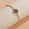12 Constellations Golden Alloy Rhinestone Bangles for Women WG283F1-10-1