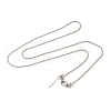 Brass Ball Chain Necklaces NJEW-B119-06P-2