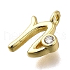 Brass Micro Pave Cubic Zirconia Pendants KK-B132-12G-N-2