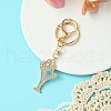 Golden Alloy Rhinestone Keychain KEYC-YW00105-25-1