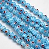 Round Millefiori Glass Beads Strands LK-P002-04-1