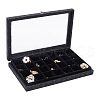 28 Grids Printed Imitation Leather Jewelry Tray Organizer Boxes MRMJ-WH0077-086-1