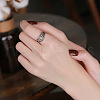 Cross 925 Sterling Silver Adjustable Finger Rings for Women FS-WG7B509-01-4