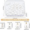 CHGCRAFT 40Pcs 2 Style ABS Plastic Imitation Pearl Pendants KY-CA0001-20-2