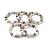 Natural African Opal Beaded Stretch Bracelets BJEW-K233-01C-01-1