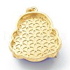 Brass Micro Pave Clear Cubic Zirconia Pendants ZIRC-I050-07G-3