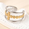 304 Stainless Steel Adjustable Open Cuff Rings RJEW-V011-03GP-2