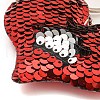 PVC Reflective Sequin Heart Pendant Keychain KEYC-L033-01P-06-2