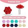 FIBLOOM 6 Pairs 6 Colors 3D Flower Polymer Clay Stud Earrings with 304 Stainless Steel Pins EJEW-FI0003-13-2