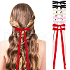 CRASPIRE Big Bowknot Polyester Alligator Hair Clips AJEW-CP0008-39A-1