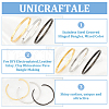 Unicraftale 3Pcs 3 Colors Egg Shaped 201 Stainless Steel Grooved Hinged Bangles STAS-UN0055-67A-5