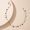 Alloy Crystal Rhinestone Enamel Colorful Donut Tassel Bar Link Chain Necklaces for Women FS-WGBC662-01-2