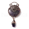 Natural Amethyst Big Pendants G-I324-15R-2