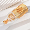 Luxurious Middle Eastern Bride Iron Ring Bracelets with Floral Design AG4131-4