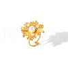 Imitation Pearl Flower Irregular Vintage Stud Earring and Cuff Rings HQ5475-1-2