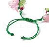 Floral Acrylic Beads Braided Bead Bracelets for Women BJEW-MZ00184-02-4