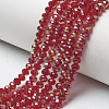 Electroplate Transparent Glass Beads Strands EGLA-A034-T4mm-H13-1