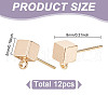 GOMAKERER 12Pcs Brass Stud Earring Findings KK-GO0001-81-2
