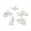 Natural Trochid Shell Pendants PALLOY-JF02809-02-1