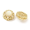 Brass & ABS Imitation Pearl & Shell Flower Multi-Strand Links KK-Q820-35G-2