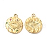 PVD Vacuum Plating 201 Stainless Steel with Rhinestone Pendants STAS-J401-VC808-1