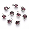 201 Stainless Steel Rhinestone Charms STAS-S068-06-3