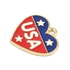 Independence Day Alloy Enamel Pandants FIND-M083-05A-G-2