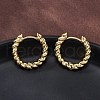 Brass Huggie Hoop Earrings X-EJEW-L231-31G-4