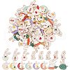 CHGCRAFT 64Pcs 16 Style Alloy Enamel Pendants ENAM-CA0001-33-1