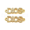 Rack Plating Brass Cubic Zirconia DIOS Links Connector Charms KK-S379-22G-1