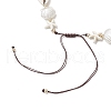 3Pcs 3 Colors Summer Synthetic Turquoise Starfish & Natural Cowrie Shell & White Imitation Pearl Adjustable Beaded Necklaces NJEW-JN05270-7