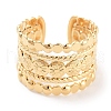 304 Stainless Steel Flower Open Cuff Rings RJEW-K273-13G-2
