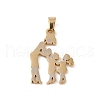 Mother's Day Ion Plating(IP) 304 Stainless Steel Pendants STAS-U002-08G-1