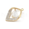 Brass Micro Pave Cubic Zirconia Earring Accessory
 KK-E791-03G-2