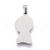 Tarnish Resistant 304 Stainless Steel Pendants STAS-K162-024P-2
