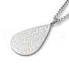 304 Stainless Steel Pendant Necklaces NJEW-C017-01P-1