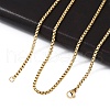 304 Stainless Steel Box Chain Necklaces X-NJEW-P244-01G-3