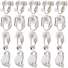 SOFPLATE 32Pcs 4 Style Brass Clip-on Earring Converters Findings KK-SP0001-28P-1