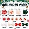 140Pcs 7 Styles Painted Natural Wood European Beads WOOD-TA0001-65-15