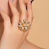Brass Micro Pave Cubic Zirconia Finger Rings for Women PZ4945-5