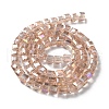 Electroplate Glass Beads Strands EGLA-D018-6x6mm-75-5