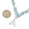 Natural & Synthetic Mixed Gemstone Chip & Imitaton Round Pearl Beaded Adjustable Necklaces NJEW-JN05227-5