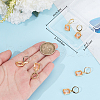Beebeecraft 3Pairs Brass Leveback Earring EJEW-BBC0001-61E-3