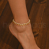 Exquisite Brass & White Plastic Pearl Teardrop Tassel Anklets for Women's Daily Party XN1022-1