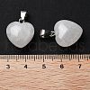 Natural White Jade Charms HEAR-PW0001-057-03-2